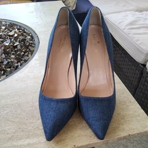 Kate Spade New York Denim Blue Women's Heels Size 8 1/2 B